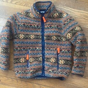 J crew boys Aztec print fleece jacket size 6